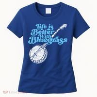 Life Is Better With Bluegrass! Eighties Vibe Banjo Retro Gift Women's T-Shirt thumb 0