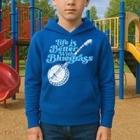 Life Is Better With Bluegrass! Eighties Vibe Banjo Retro Gift Kids Hoodie thumb 2