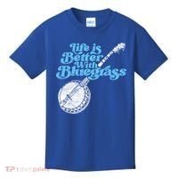 Life Is Better With Bluegrass! Eighties Vibe Banjo Retro Gift Kids T-Shirt thumb 0
