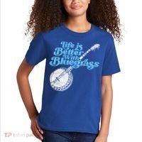 Life Is Better With Bluegrass! Eighties Vibe Banjo Retro Gift Kids T-Shirt thumb 2