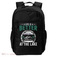 Life Is Better At The Lake Pontoon Boat Pontooning Gift Backpack thumb 0