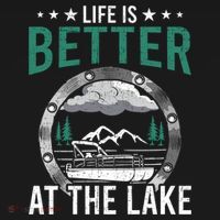 Life Is Better At The Lake Pontoon Boat Pontooning Gift Pajama Set thumb 2