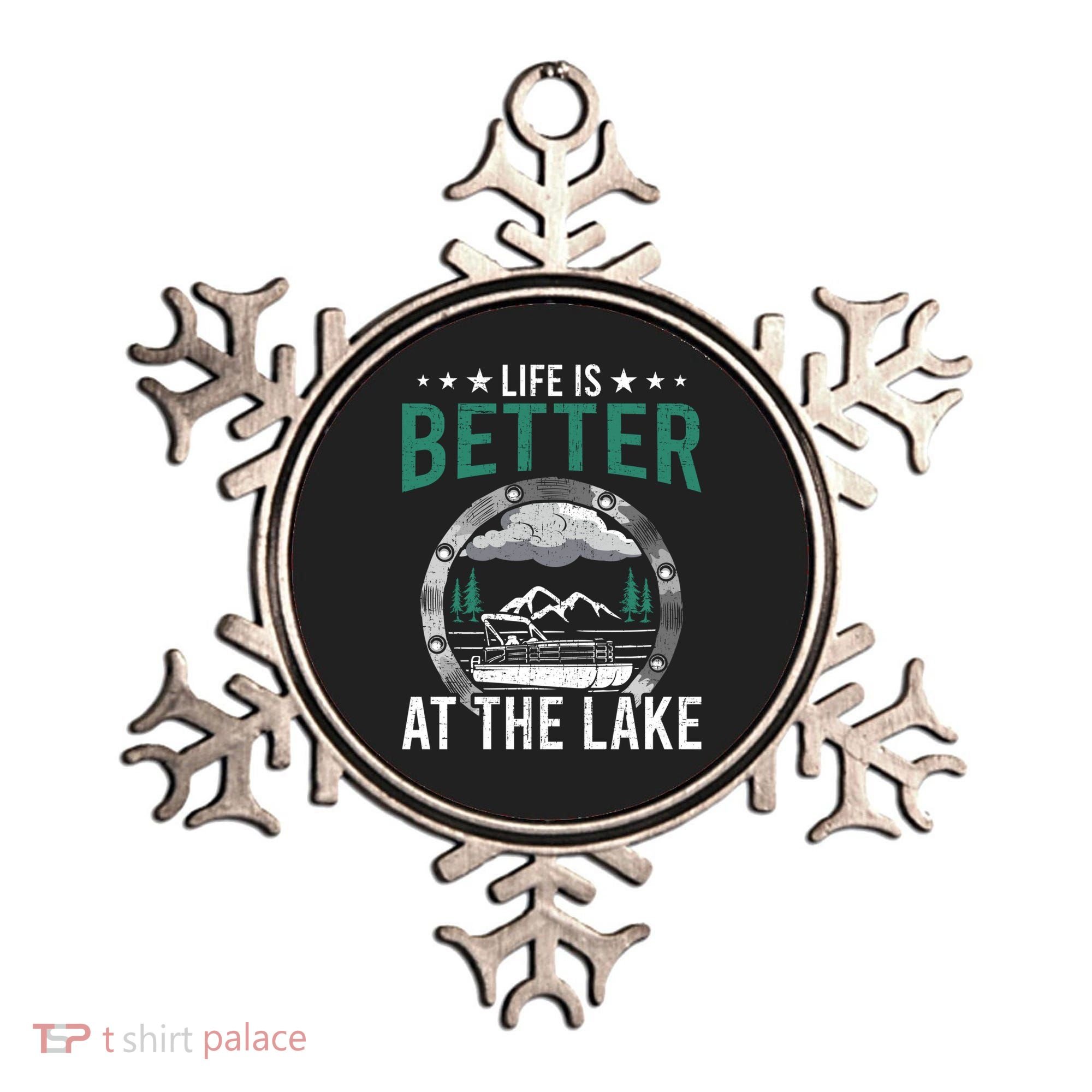 Life Is Better At The Lake Pontoon Boat Pontooning Gift Ornament