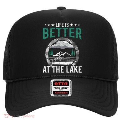 Life Is Better At The Lake Pontoon Boat Pontooning Gift Hat