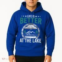 Life Is Better At The Lake Pontoon Boat Pontooning Gift Hoodie thumb 2
