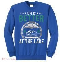 Life Is Better At The Lake Pontoon Boat Pontooning Gift Sweatshirt thumb 0