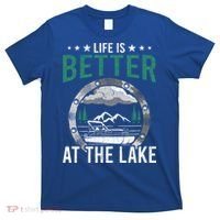 Life Is Better At The Lake Pontoon Boat Pontooning Gift T-Shirt thumb 0