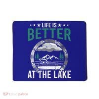 Life Is Better At The Lake Pontoon Boat Pontooning Gift Mousepad thumb 0