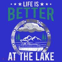 Life Is Better At The Lake Pontoon Boat Pontooning Gift Toddler Hoodie thumb 2
