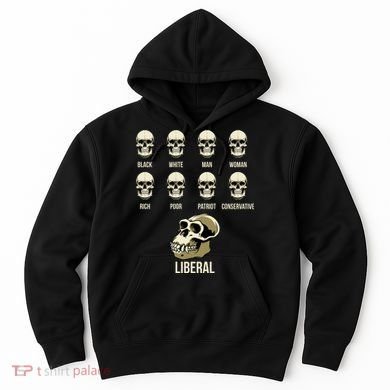 Liberal Monkey Black White Man Woman Rich Poor Patriot Conservative Hoodie