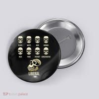 Liberal Monkey Black White Man Woman Rich Poor Patriot Conservative Button thumb 0