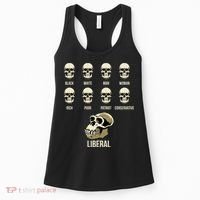 Liberal Monkey Black White Man Woman Rich Poor Patriot Conservative Women's Tank Top thumb 0
