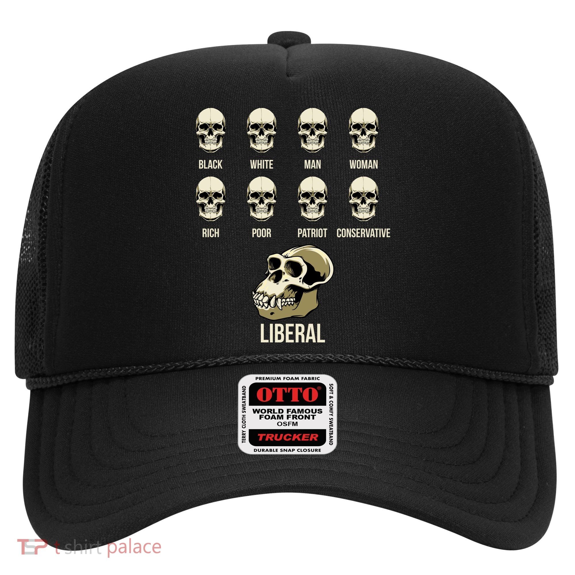 Liberal Monkey Black White Man Woman Rich Poor Patriot Conservative Hat