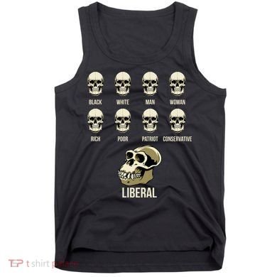 Liberal Monkey Black White Man Woman Rich Poor Patriot Conservative Tank Top