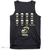 Liberal Monkey Black White Man Woman Rich Poor Patriot Conservative Tank Top thumb 0