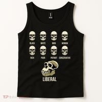 Liberal Monkey Black White Man Woman Rich Poor Patriot Conservative Tank Top thumb 2