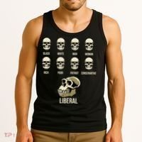Liberal Monkey Black White Man Woman Rich Poor Patriot Conservative Tank Top thumb 3