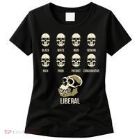Liberal Monkey Black White Man Woman Rich Poor Patriot Conservative Women's T-Shirt thumb 0