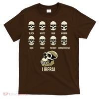 Liberal Monkey Black White Man Woman Rich Poor Patriot Conservative T-Shirt thumb 0
