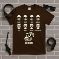 Liberal Monkey Black White Man Woman Rich Poor Patriot Conservative T-Shirt thumb 5
