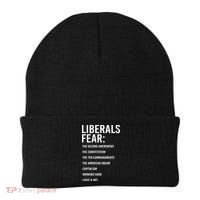 Liberals Fear Conservative Republican Beanie thumb 0