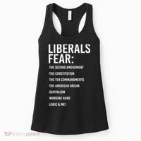 Liberals Fear Conservative Republican Women's Tank Top thumb 0