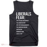 Liberals Fear Conservative Republican Tank Top thumb 0