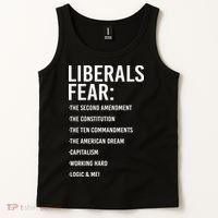 Liberals Fear Conservative Republican Tank Top thumb 2