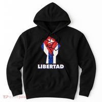Libertad Cuba Cuban Flag Protest Fist Hoodie thumb 0