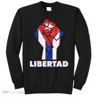 Libertad Cuba Cuban Flag Protest Fist Sweatshirt thumb 0