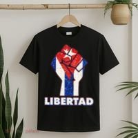 Libertad Cuba Cuban Flag Protest Fist T-Shirt thumb 2