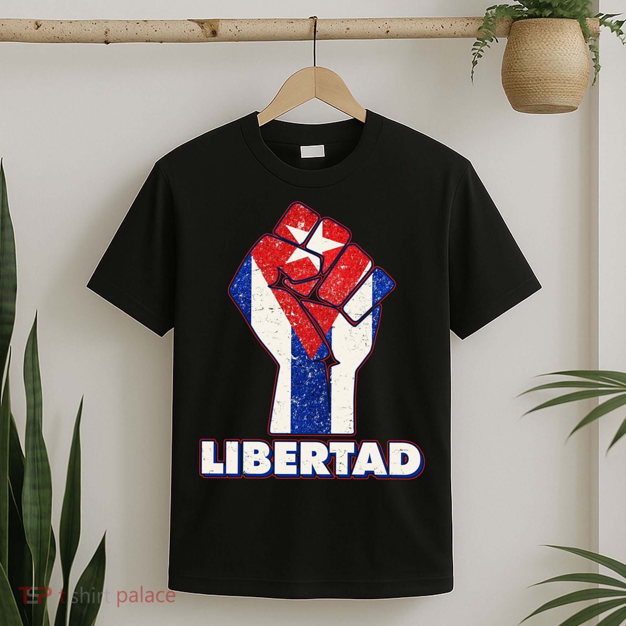 Libertad Cuba Cuban Flag Protest Fist T-Shirt