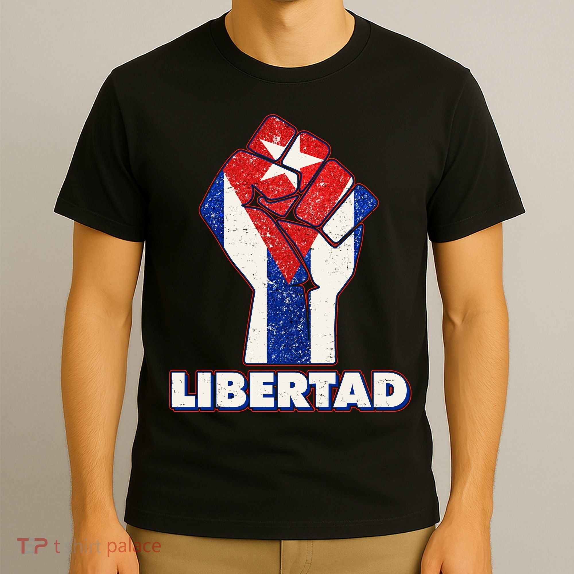 Libertad Cuba Cuban Flag Protest Fist T-Shirt