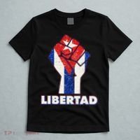 Libertad Cuba Cuban Flag Protest Fist T-Shirt thumb 5