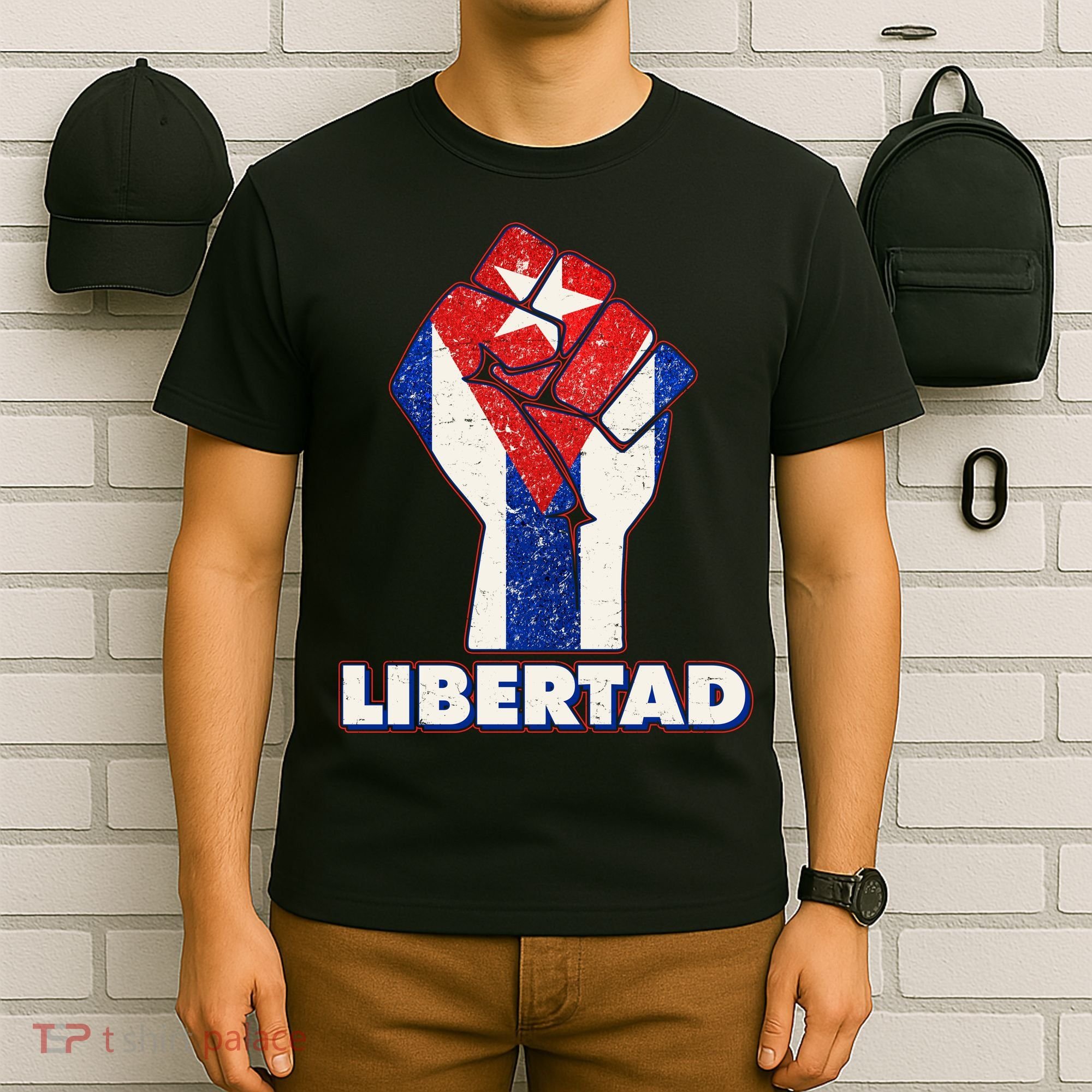 Libertad Cuba Cuban Flag Protest Fist T-Shirt
