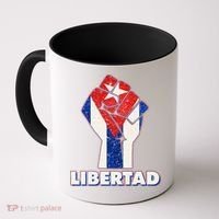 Libertad Cuba Cuban Flag Protest Fist Coffee Mug thumb 0