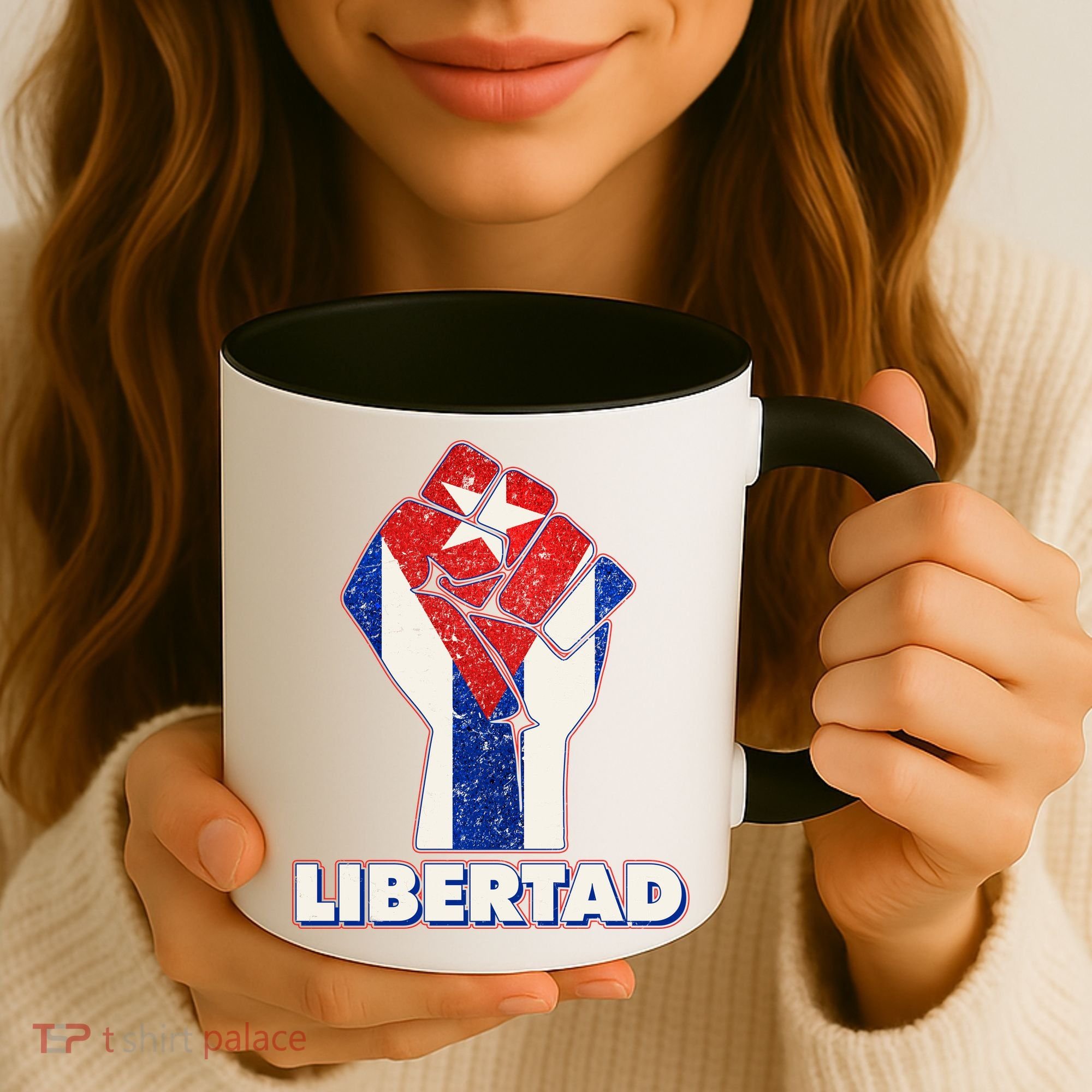 Libertad Cuba Cuban Flag Protest Fist Coffee Mug