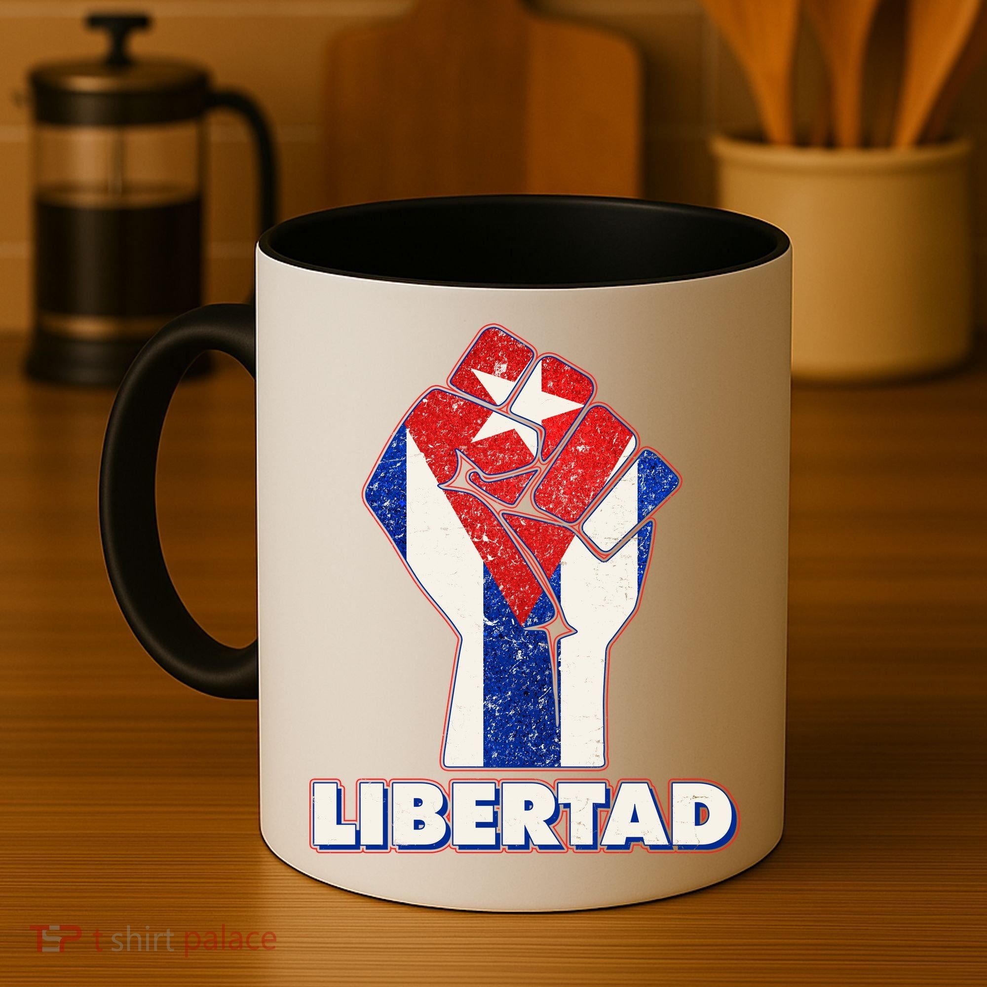 Libertad Cuba Cuban Flag Protest Fist Coffee Mug