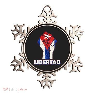 Libertad Cuba Cuban Flag Protest Fist Ornament