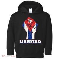 Libertad Cuba Cuban Flag Protest Fist Toddler Hoodie thumb 0