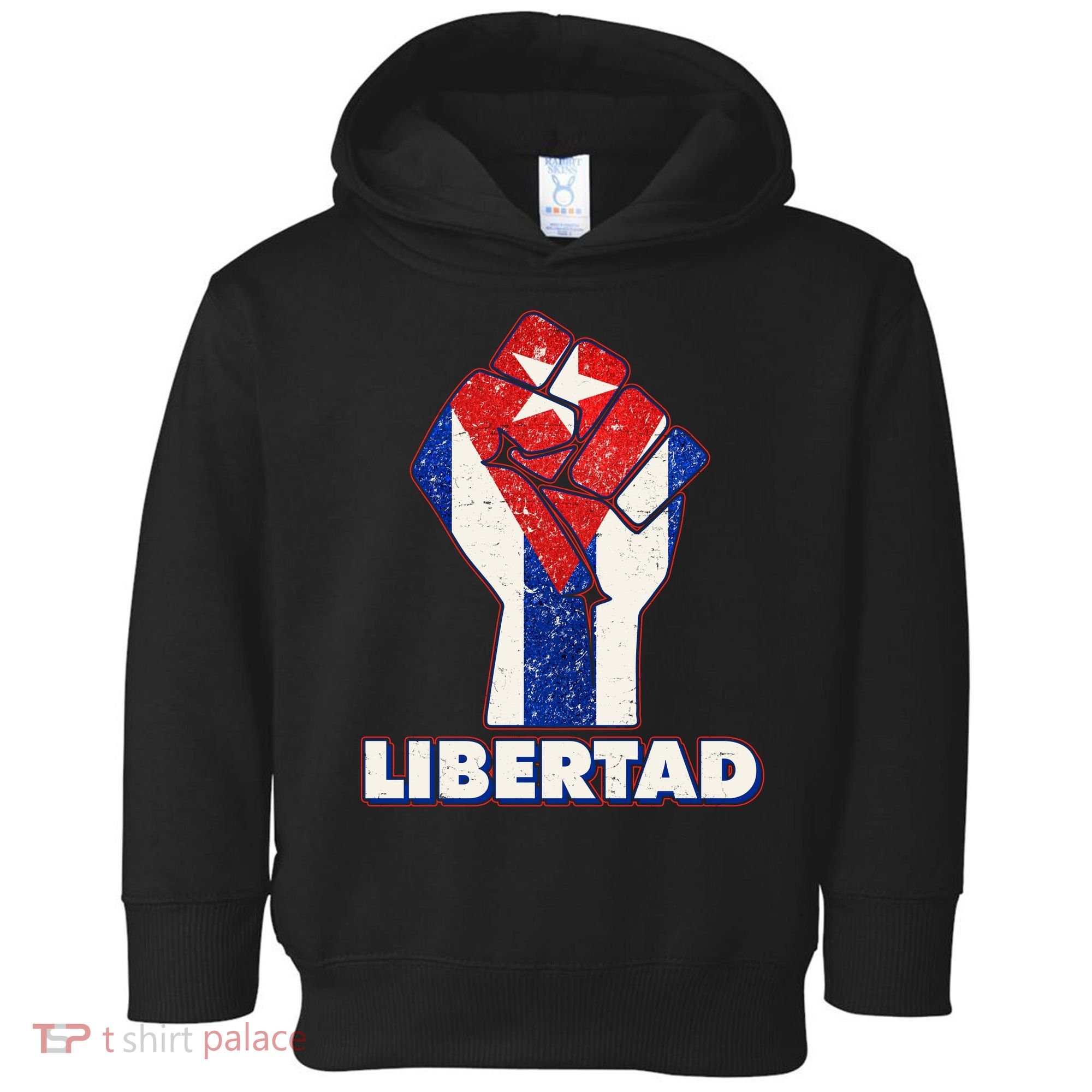 Libertad Cuba Cuban Flag Protest Fist Toddler Hoodie