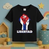 Libertad Cuba Cuban Flag Protest Fist Toddler T-Shirt thumb 3