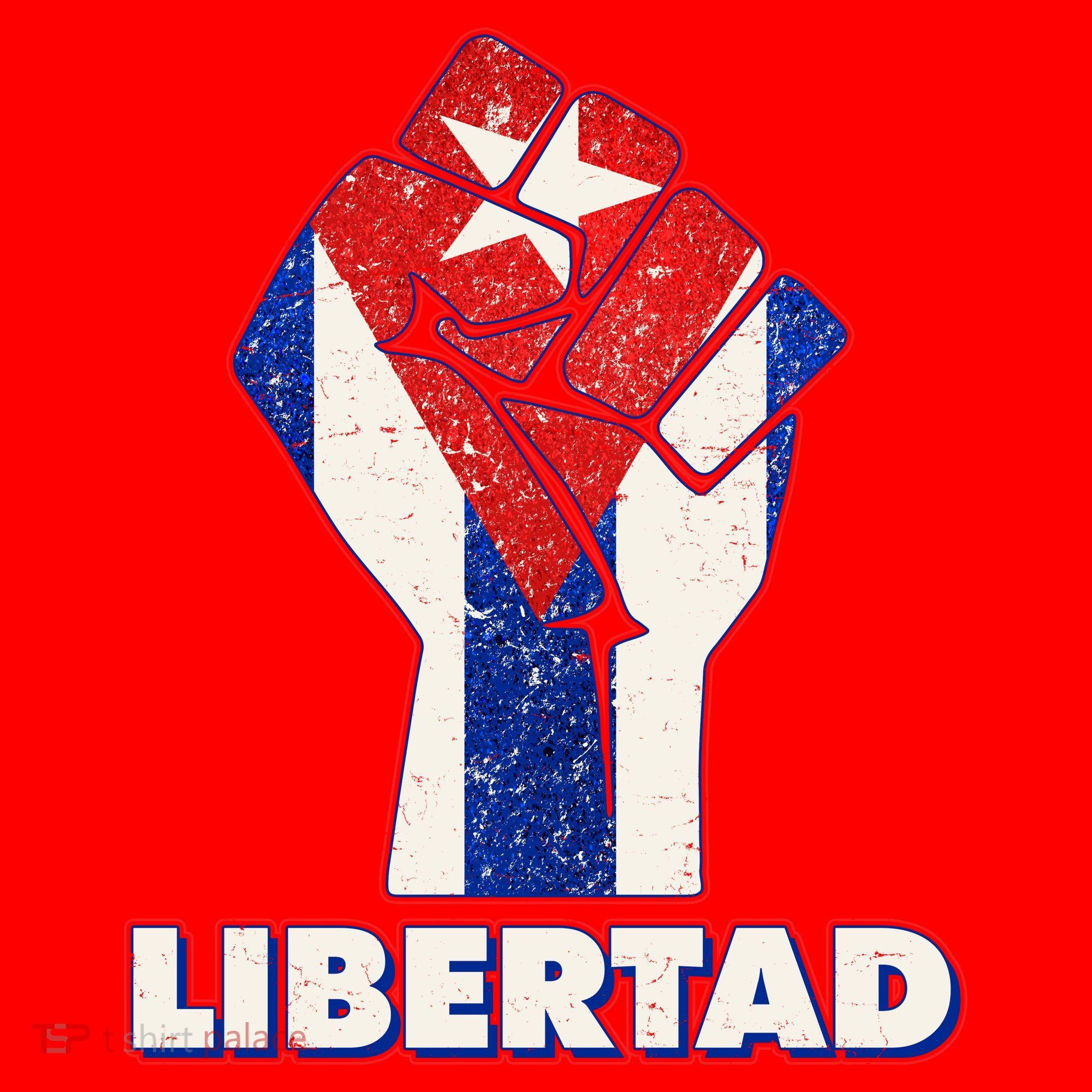 Libertad Cuba Cuban Flag Protest Fist Santa Hat