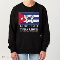 Libertad Cuba Libre Bandera Cubana Liberated De Cuba Women's Sweatshirt thumb 0