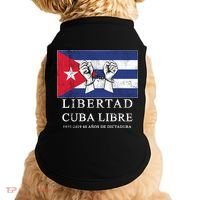 Libertad Cuba Libre Bandera Cubana Liberated De Cuba Doggie Tank thumb 0