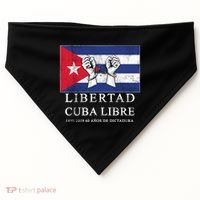 Libertad Cuba Libre Bandera Cubana Liberated De Cuba USA-Made Doggie Bandana thumb 0