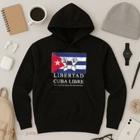 Libertad Cuba Libre Bandera Cubana Liberated De Cuba Hoodie thumb 3