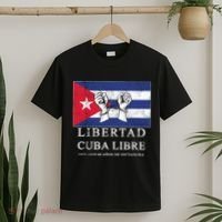 Libertad Cuba Libre Bandera Cubana Liberated De Cuba T-Shirt thumb 2