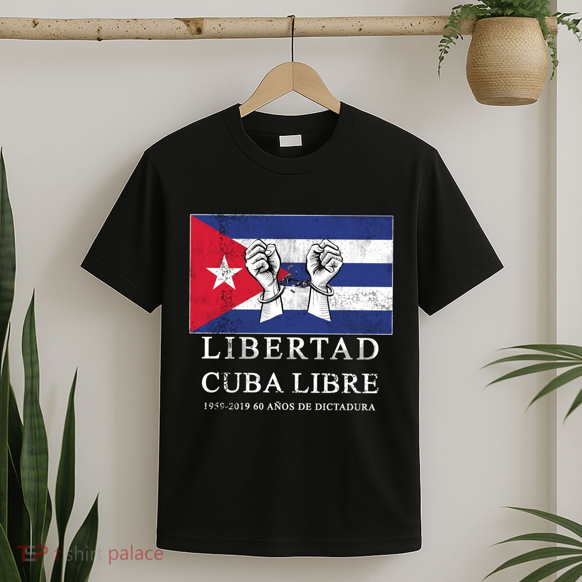 Libertad Cuba Libre Bandera Cubana Liberated De Cuba T-Shirt
