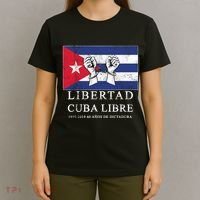 Libertad Cuba Libre Bandera Cubana Liberated De Cuba T-Shirt thumb 4